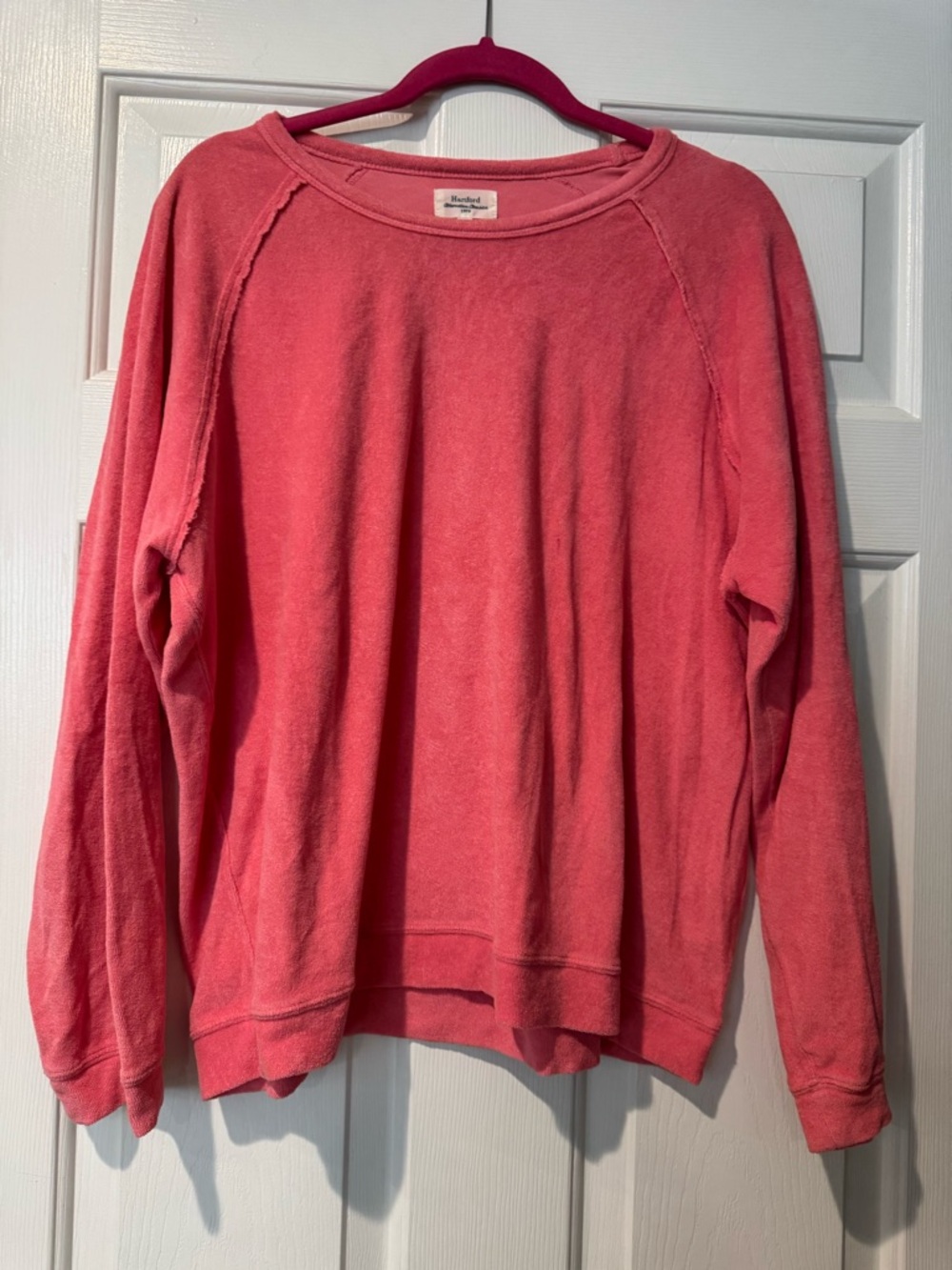 Hartford Coral Pink Terry Crewneck Sweatshirt